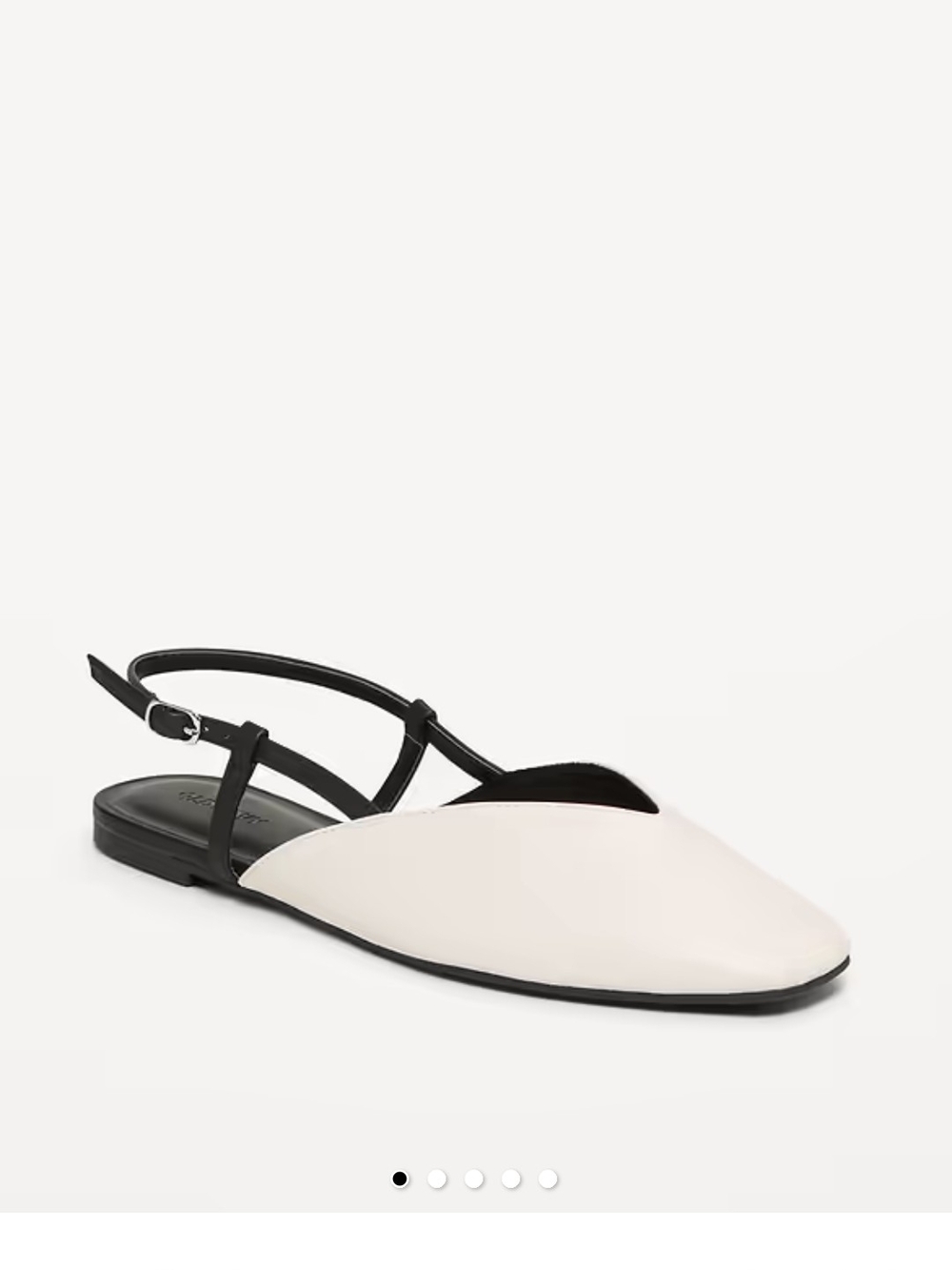 Women’s Two-Tone Slingback Flat - Maroon And Black